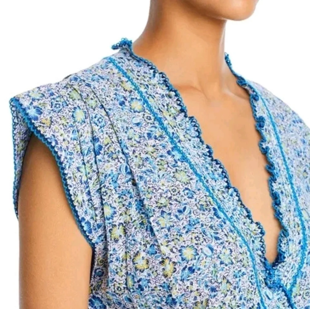 Poupette St. Barth Small V Neck Estelle Mini Dress - Picture 3 of 11